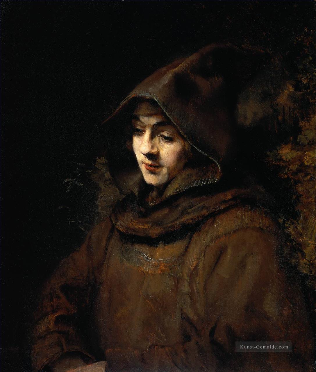 Titus van Rijn in einem Monks Habit Porträt Rembrandts Ölgemälde